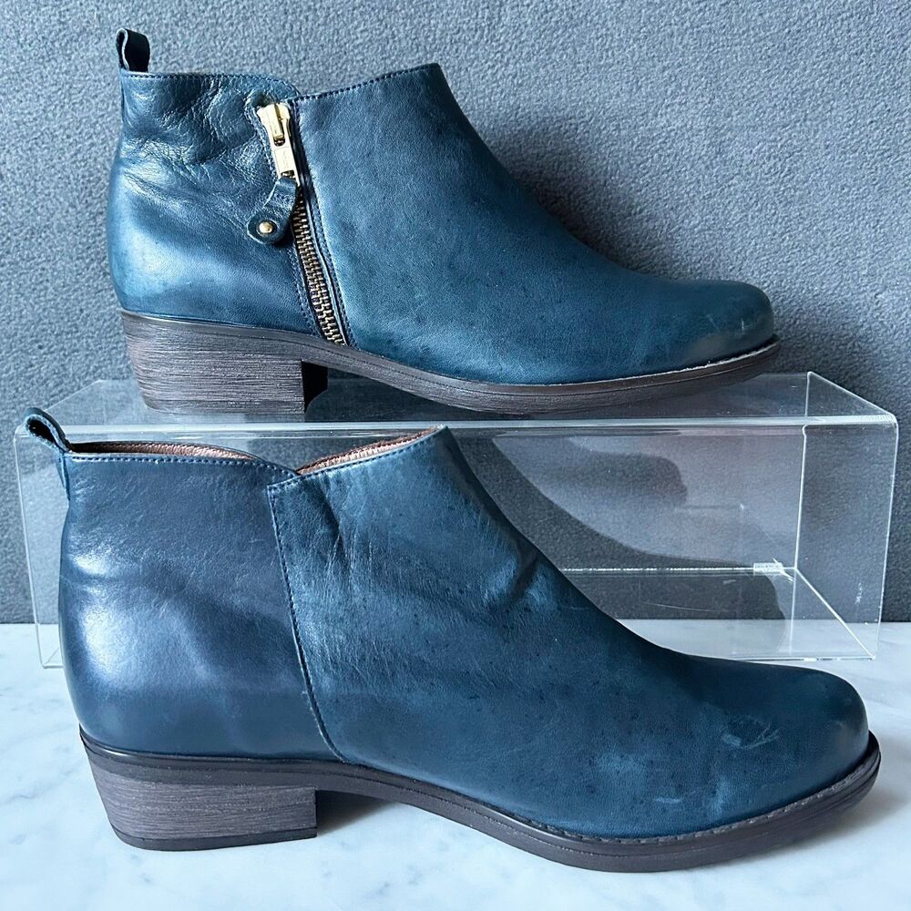 Eric Michael Teal Blue Ankle Boots - Like New! - Picture 2 of 8